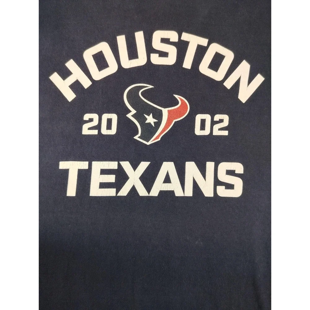 Vintage Houston Texans Shirt Mens Small Blue NFL Football Nike 2002 Graphic Tee